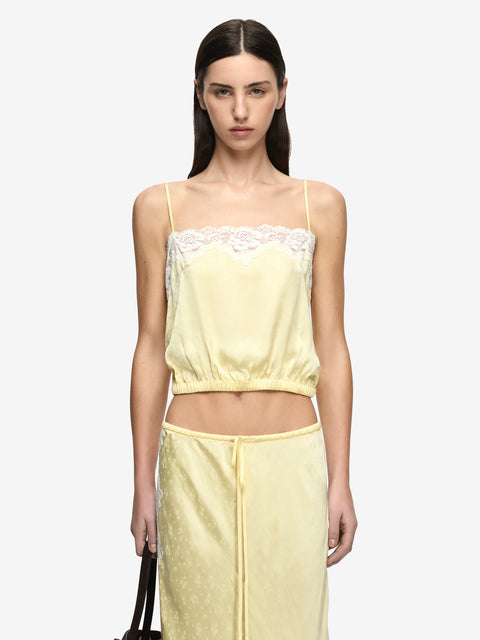 ZANA TOP - LEMON CREAM/IVORY