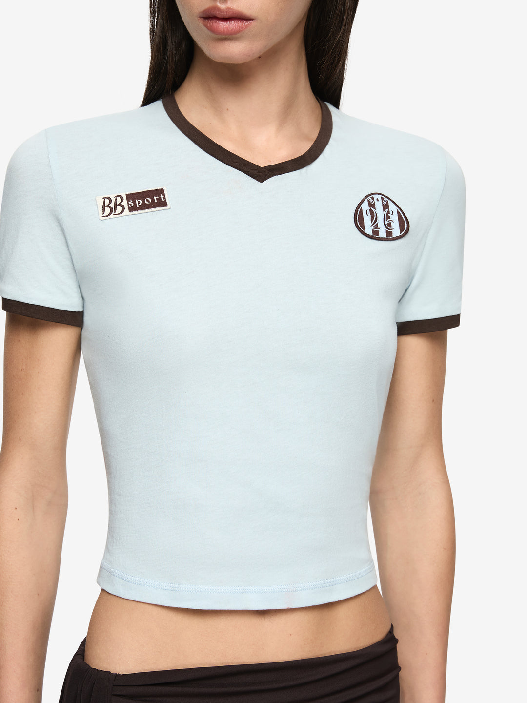 SOLARA TEE - SKY BLUE/CHOC