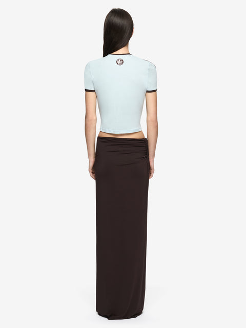 SOLARA TEE - SKY BLUE/CHOC