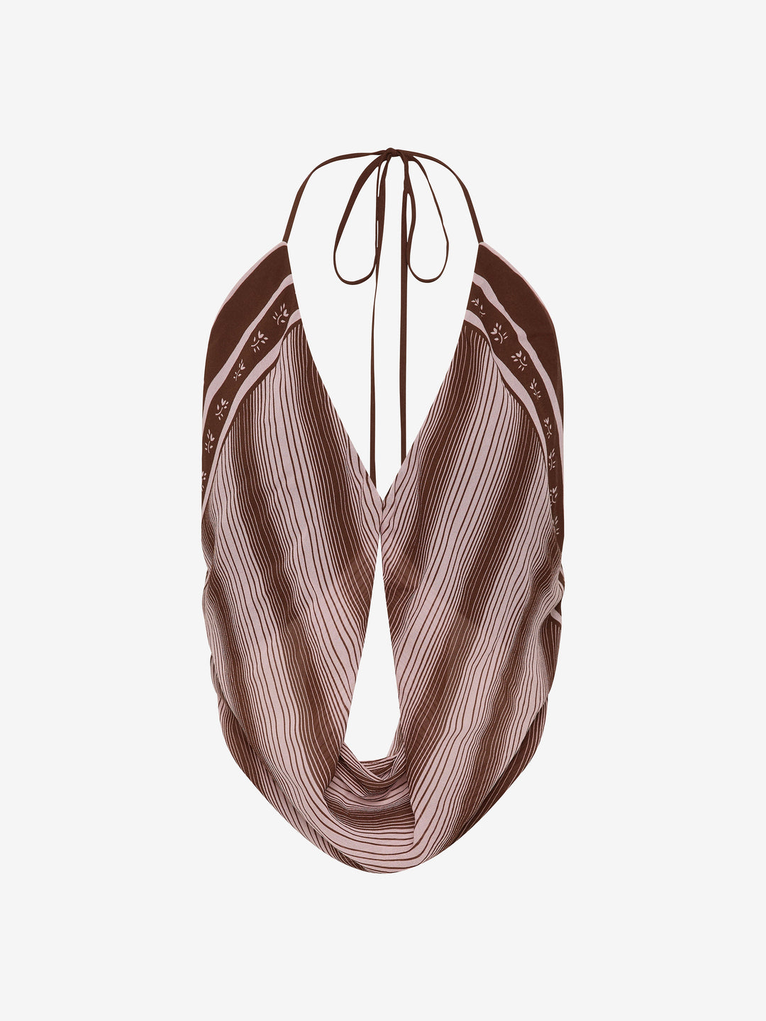 EVELY HALTER TOP - GEO SCARF PRINT