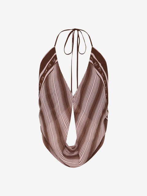 EVELY HALTER TOP - GEO SCARF PRINT