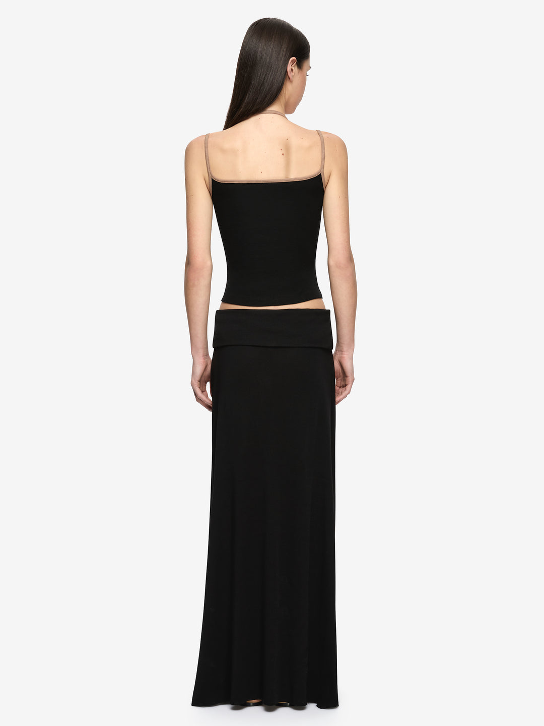 AZURI LAYERED TOP - BLACK/FAWN