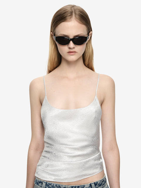 JUNA SCOOP TOP - SILVER