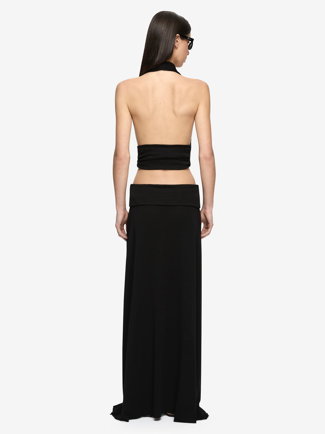 XENNA HALTER TOP  - BLACK