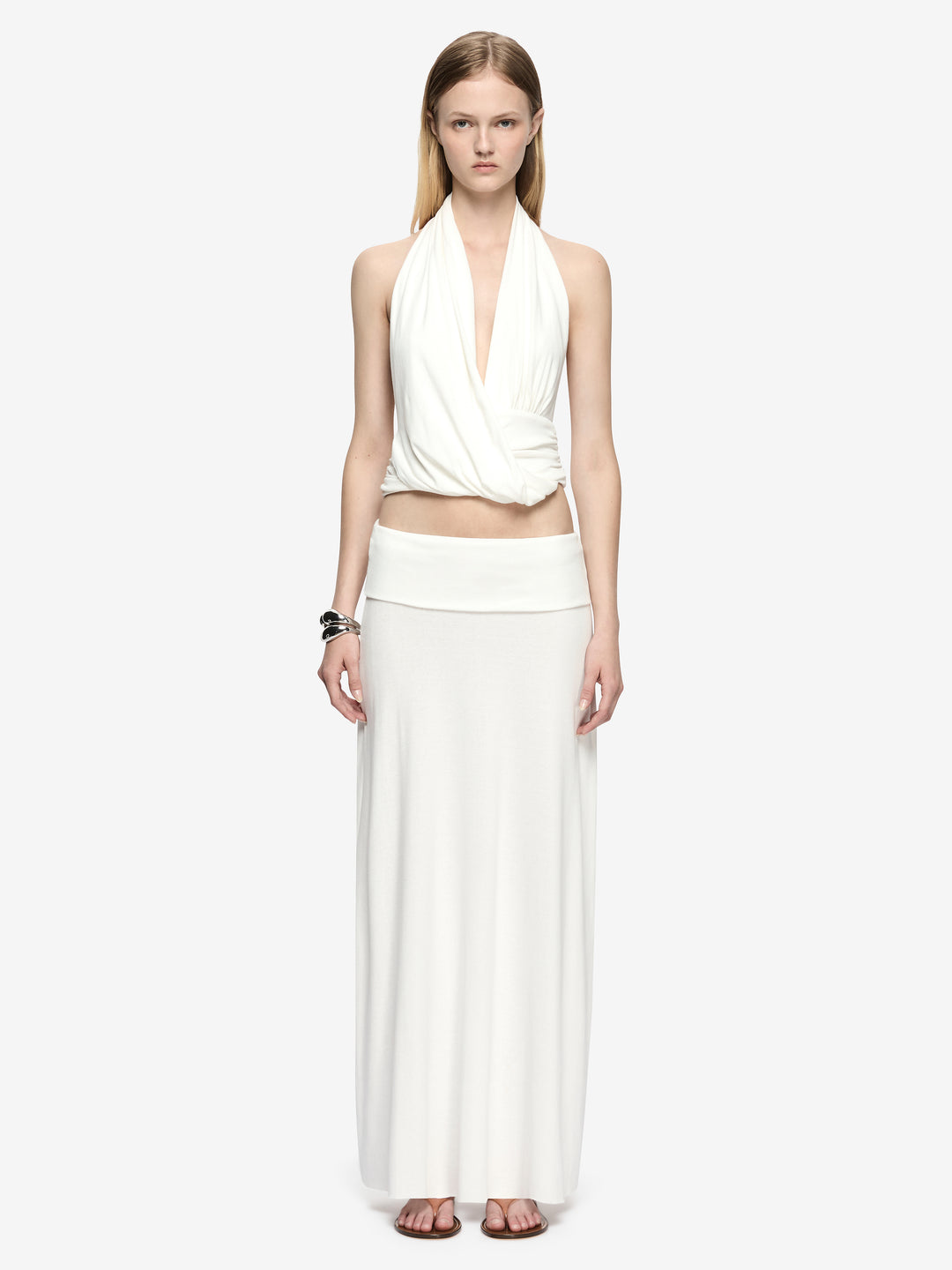 XENNA HALTER TOP  - IVORY