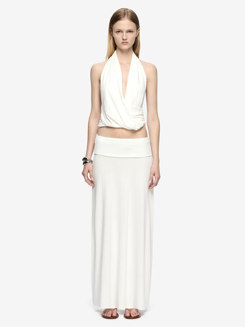 XENNA HALTER TOP  - IVORY
