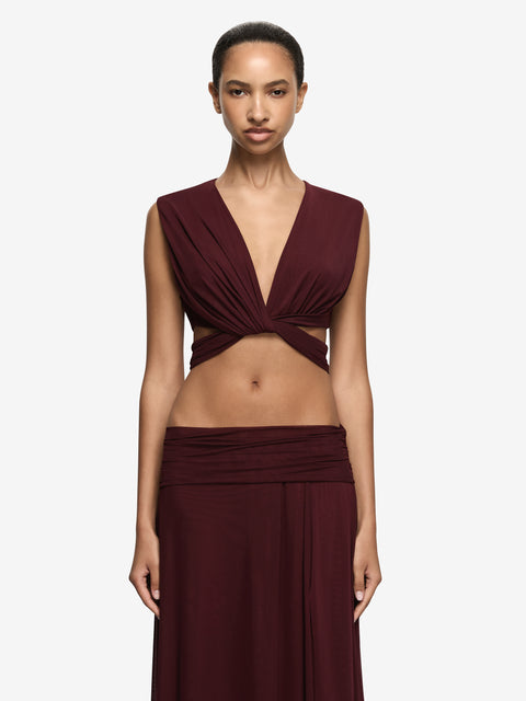ZHARA MAXI SKIRT - PLUM