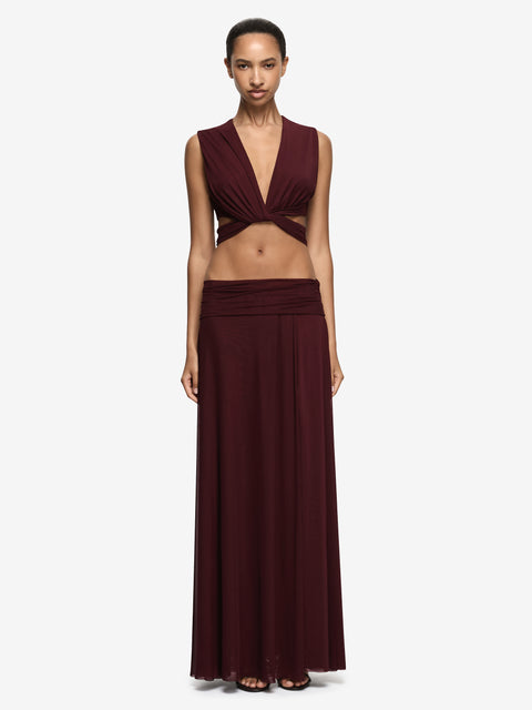 ZHARA V TOP - PLUM