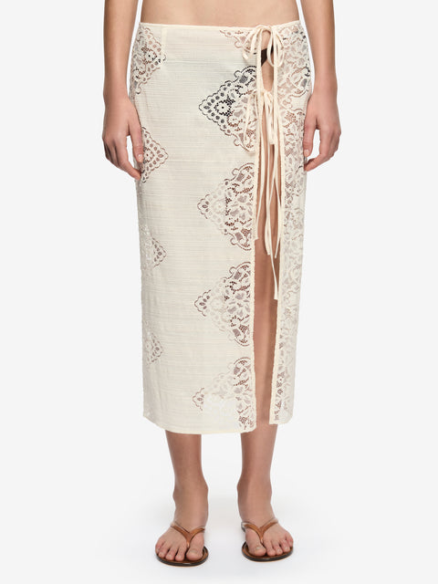 MARIETTA MIDI SKIRT - CREAM