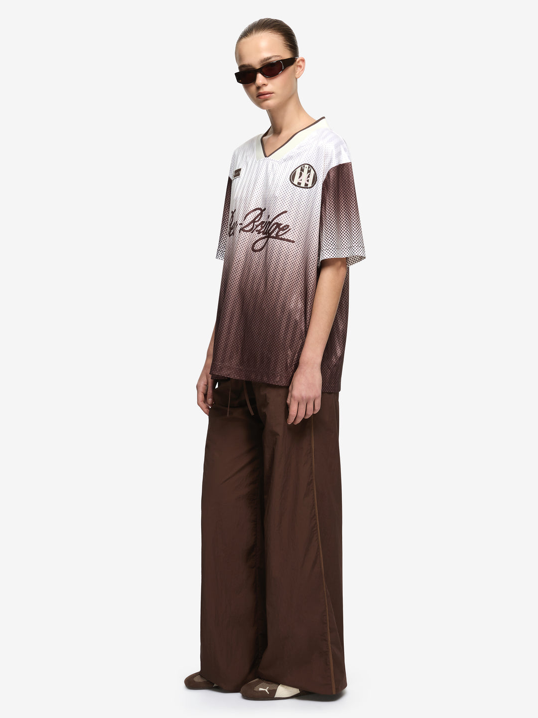 ZELIA JERSEY T-SHIRT - BITTER CHOC OMBRE