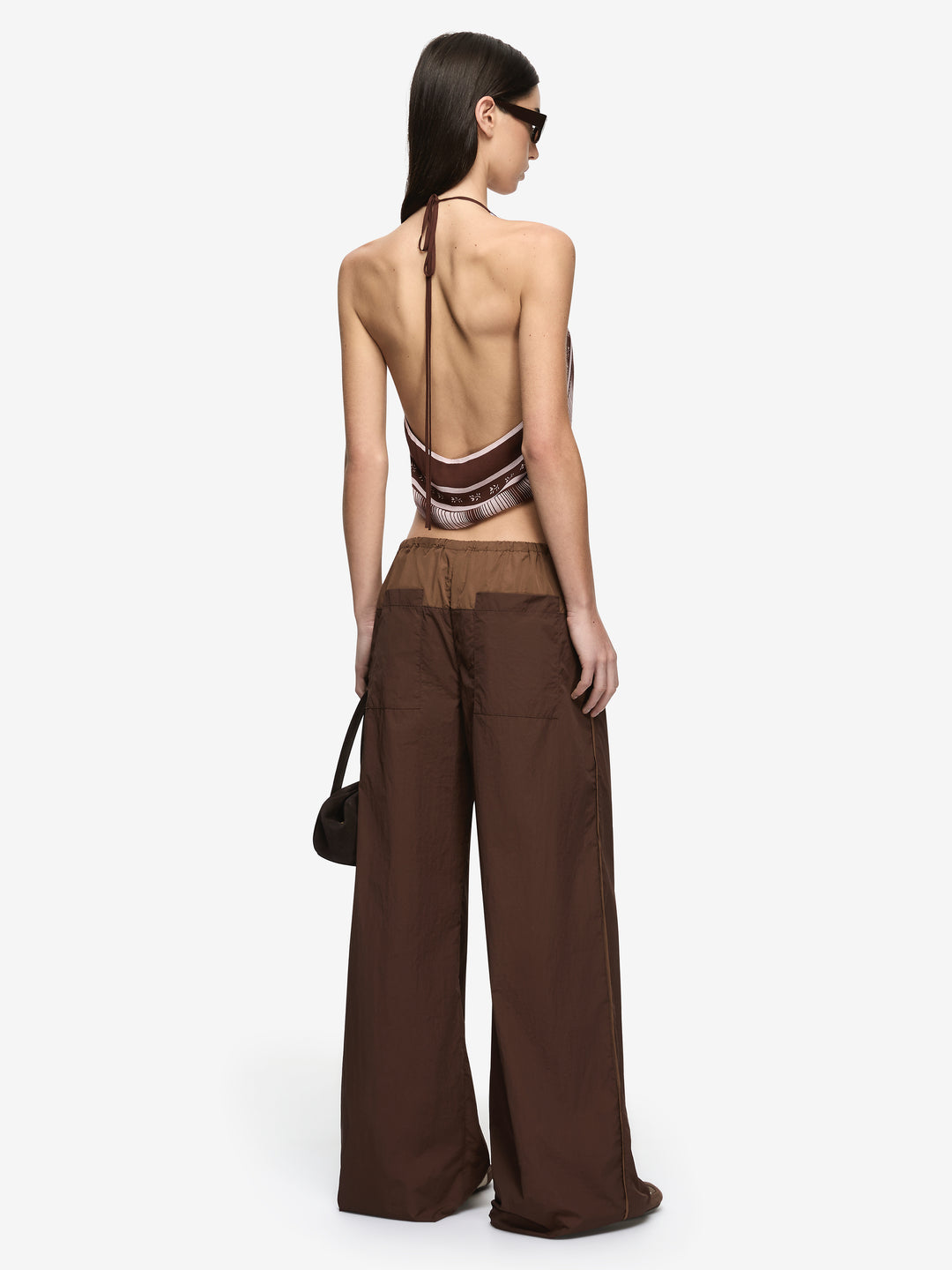 EVELY HALTER TOP - GEO SCARF PRINT