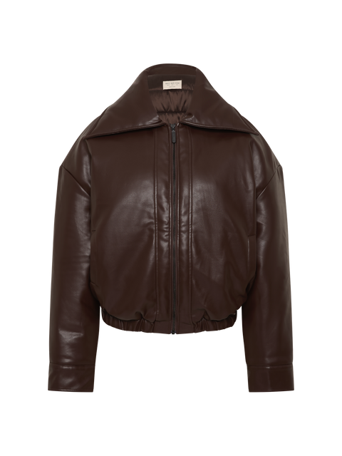 DENA OVERSIZED JACKET - DARK CHOCOLATE