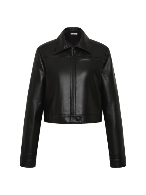 SAPHIRA CROPPED JACKET - BLACK