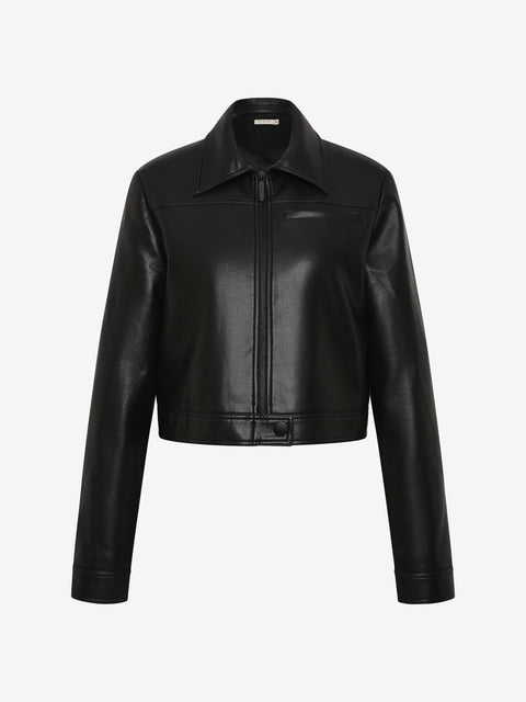 SAPHIRA CROPPED JACKET - BLACK