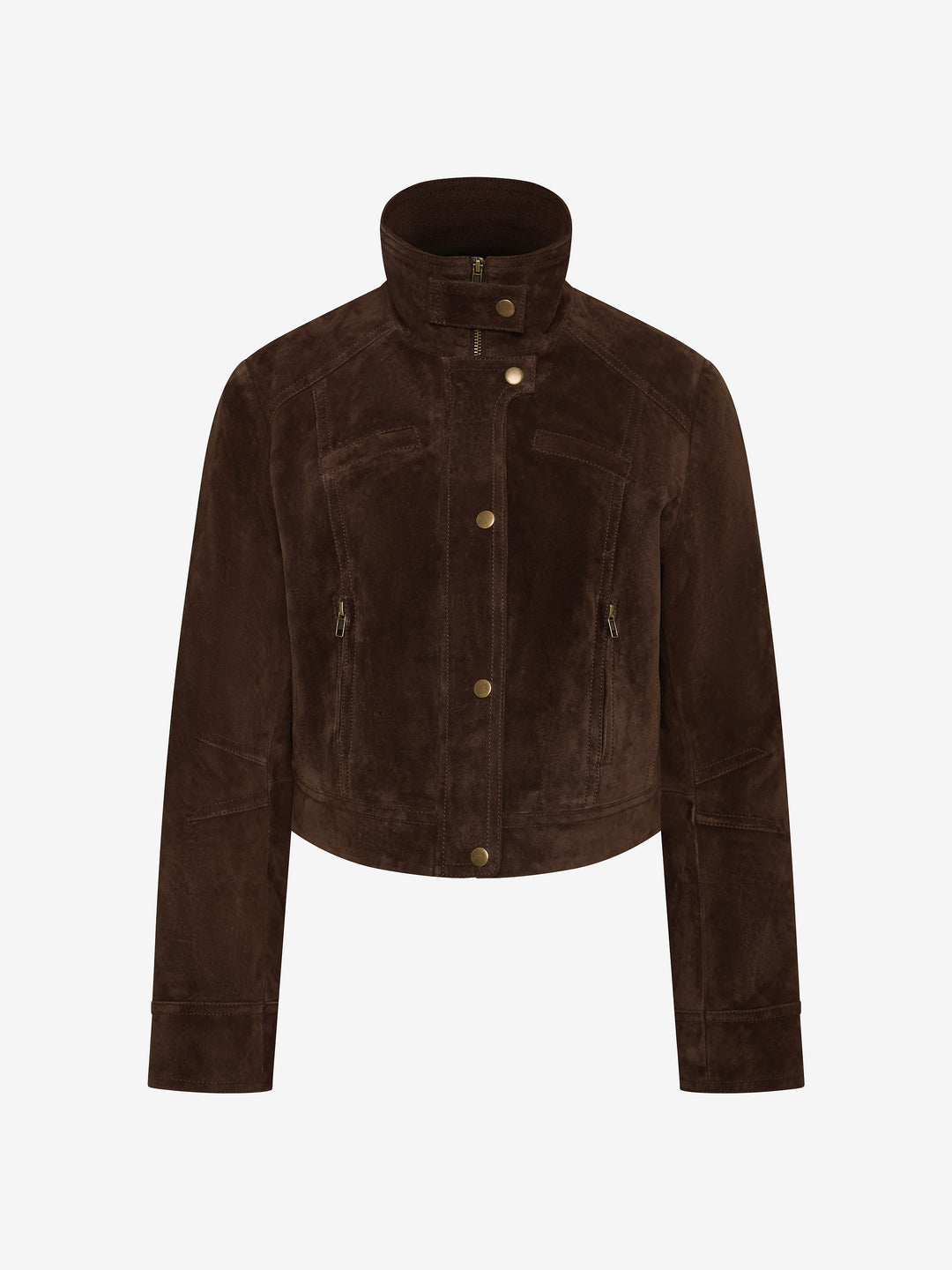 HUNTER SUEDE JACKET - DARK CHOCOLATE