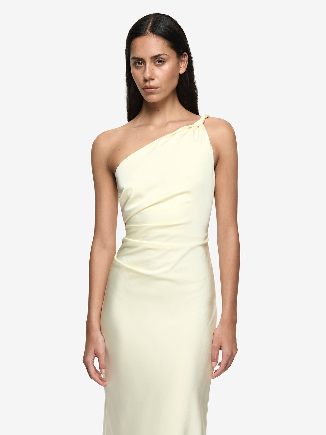 LUNETTA ASYM DRESS - ICE YELLOW