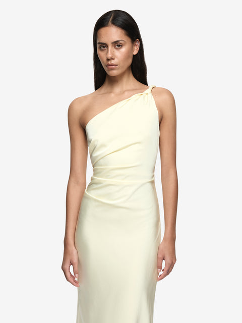 LUNETTA ASYM DRESS - ICE YELLOW
