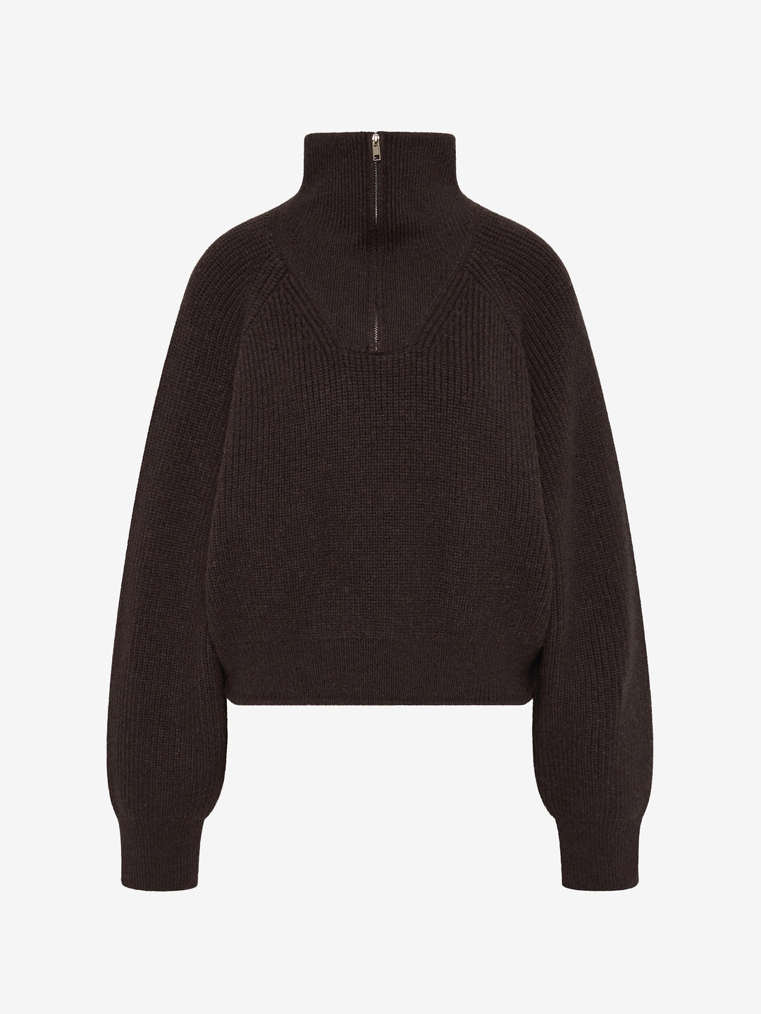 TORIE CROPPED JUMPER - DARK CHOCOLATE