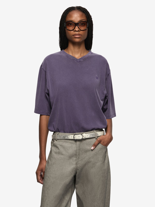 COLE V NECK TEE - AMETHYST