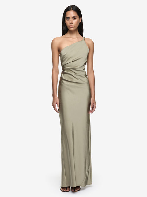 LUNETTA ASYM DRESS - SAGE