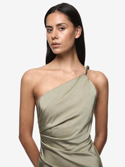 LUNETTA ASYM DRESS - SAGE