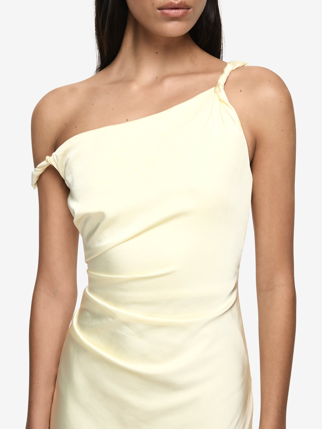 LUNETTA TWIST STRAP DRESS - ICE YELLOW