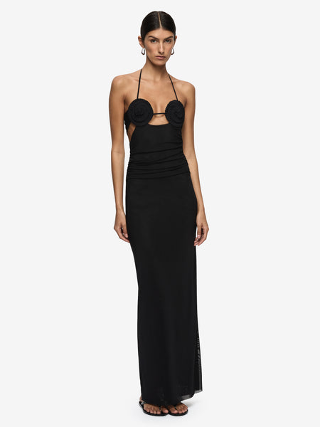 carla strapless maxi dress KARLA STRAPLESS MAXI DRESS - BLACK/CHOC SPOT