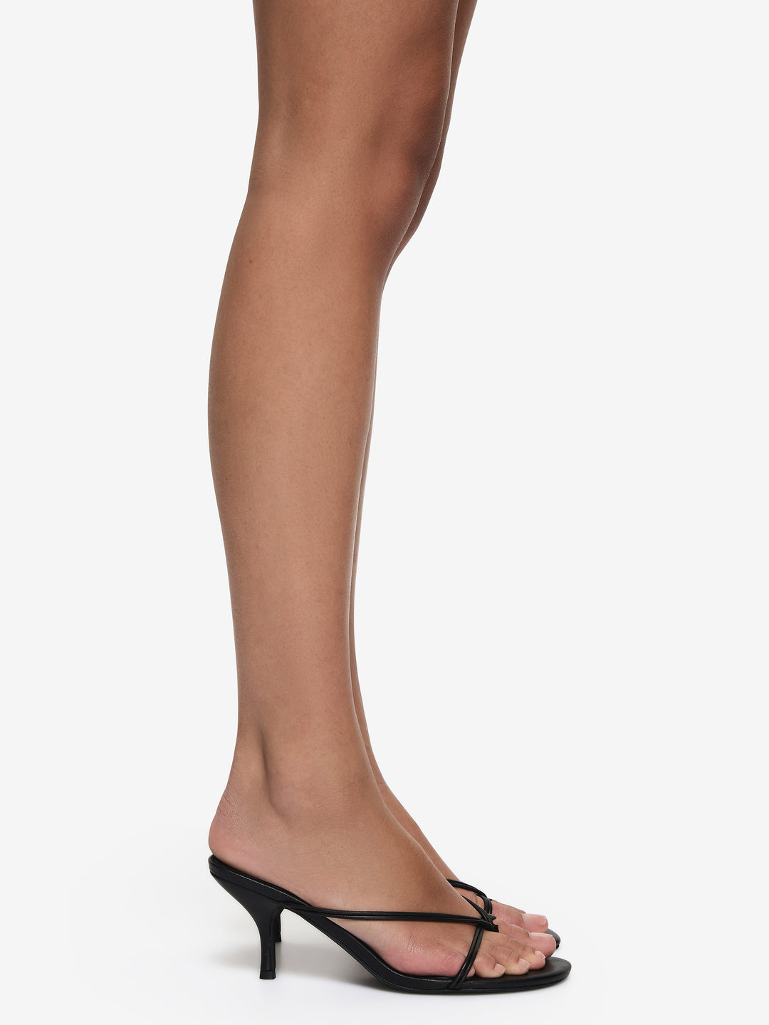 NATALIE THONG HEEL - BLACK