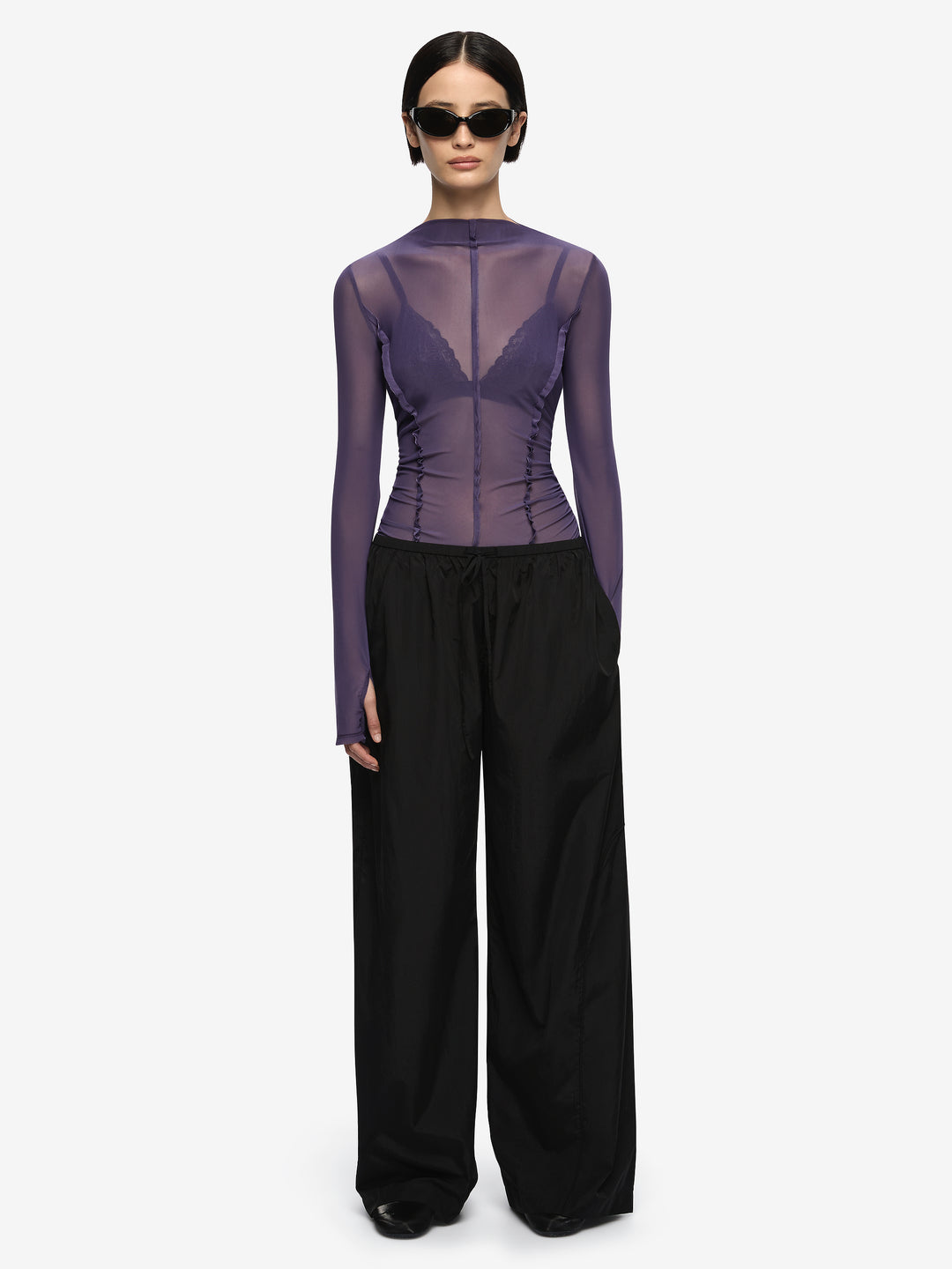 DELILA LONG SLEEVE TOP - AMETHYST