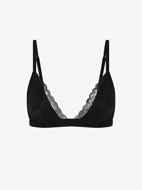 FLEUR BRALETTE  - BLACK
