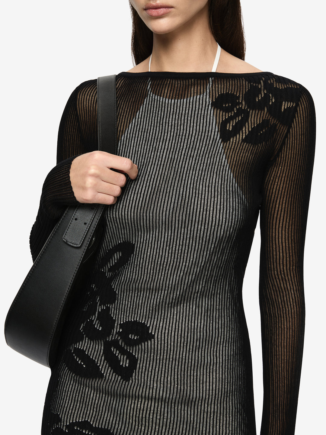KORALI MINI DRESS - BLACK/IVORY