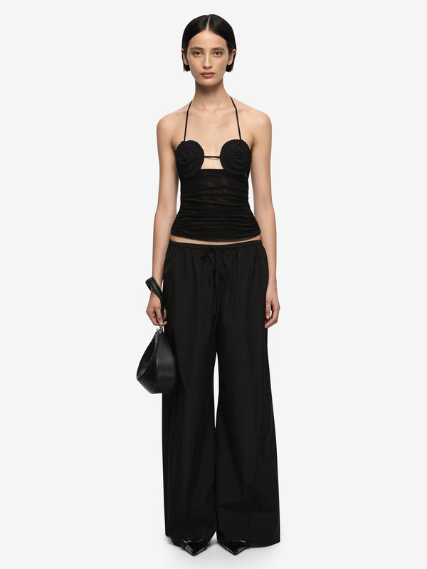 DELILA SPIRAL TOP - BLACK