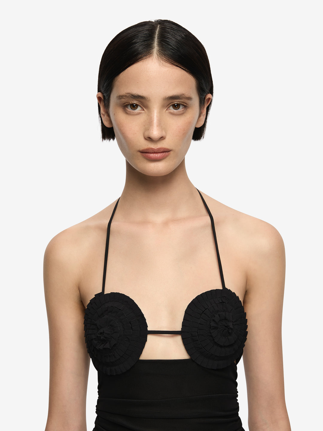 DELILA SPIRAL TOP - BLACK