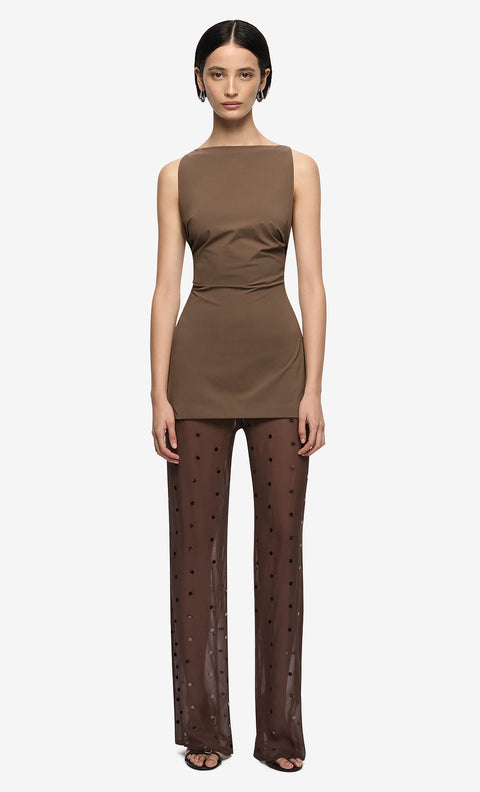 DOMENIC BOATNECK TOP - MILK CHOCOLATE