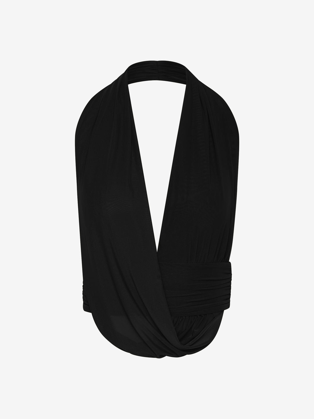 IRIS HALTER TOP  - BLACK