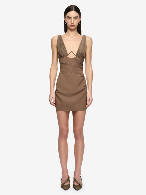 MIKA MINI DRESS - TAUPE