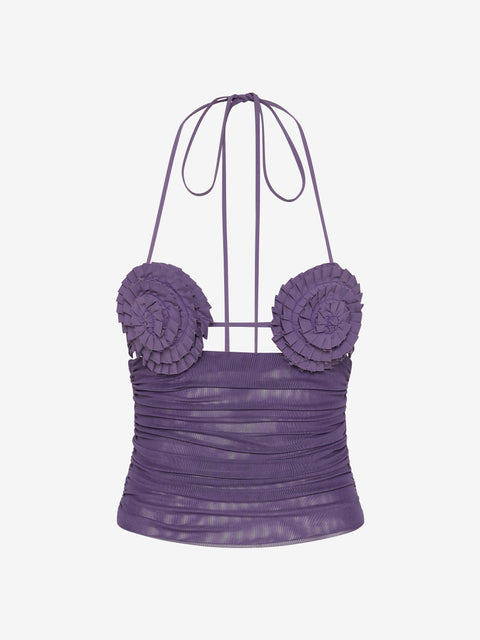 DELILA SPIRAL TOP - AMETHYST