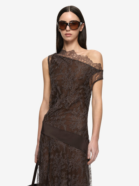 MARIKA ASYM DRESS - COFFEE