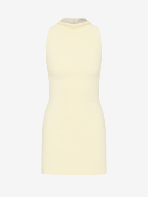 GEMMA RACER MINI DRESS - LEMON SORBET