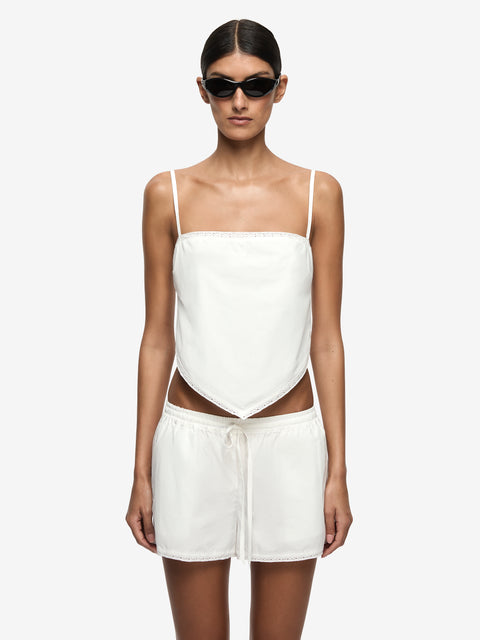 ELOWEN SCARF TOP - WHITE