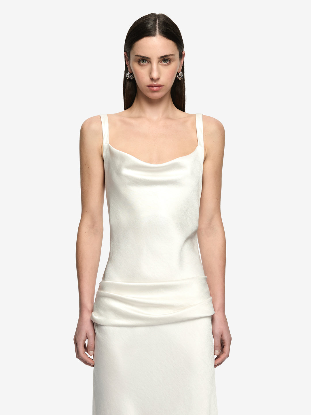 MELODY COWL NECK MAXI DRESS - IVORY