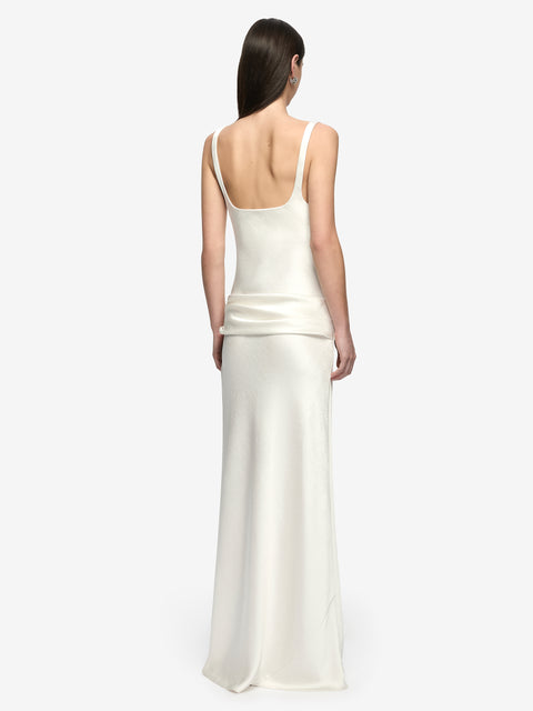 MELODY COWL NECK MAXI DRESS - IVORY