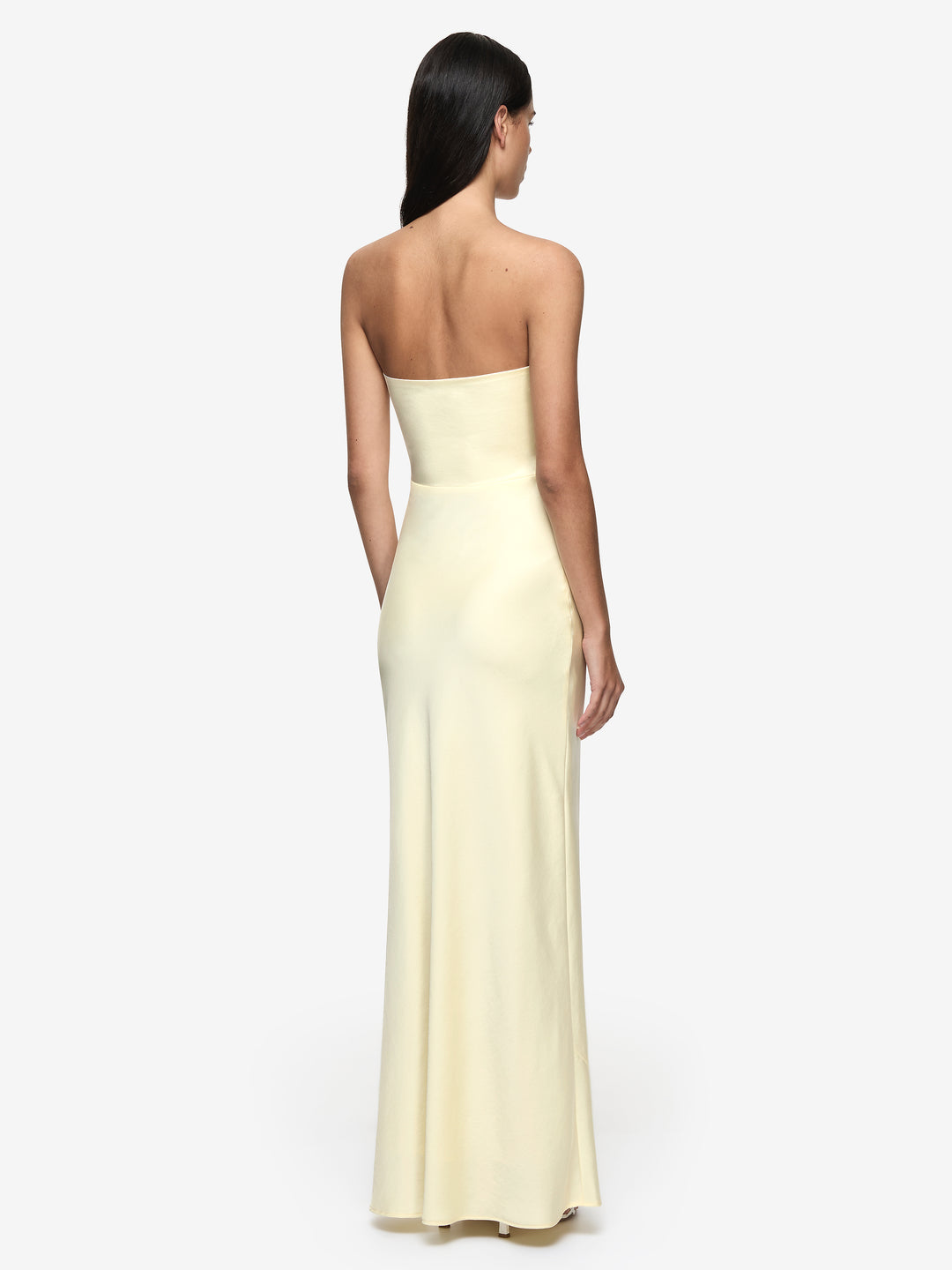ETERNITY STRAPLESS MAXI DRESS - ICE YELLOW