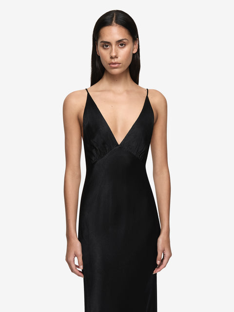 MOON DANCE V MAXI DRESS - BLACK