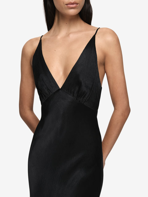 MOON DANCE V MAXI DRESS - BLACK