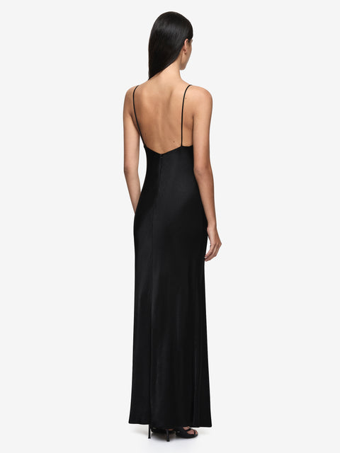 MOON DANCE V MAXI DRESS - BLACK