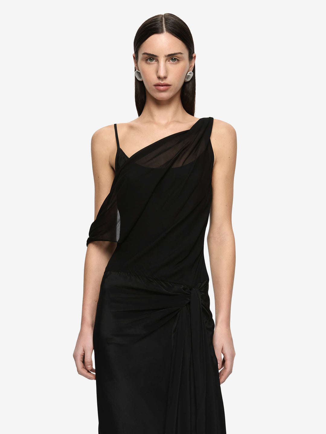 ANIKA LAYERED MAXI DRESS - BLACK