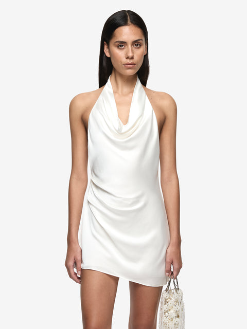 BENNET HALTER MINI DRESS - WHITE