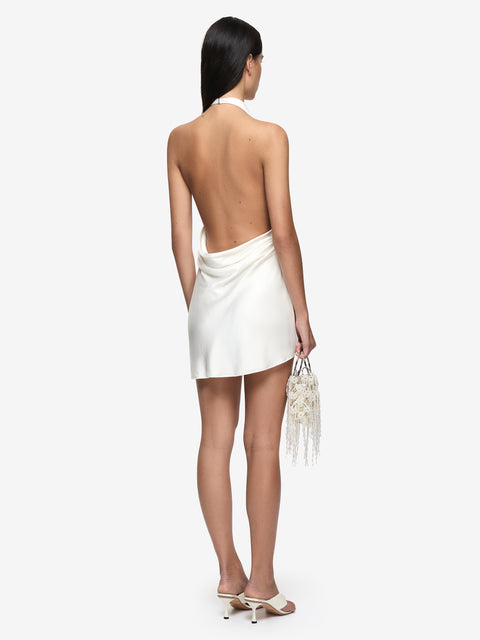 BENNET HALTER MINI DRESS - WHITE