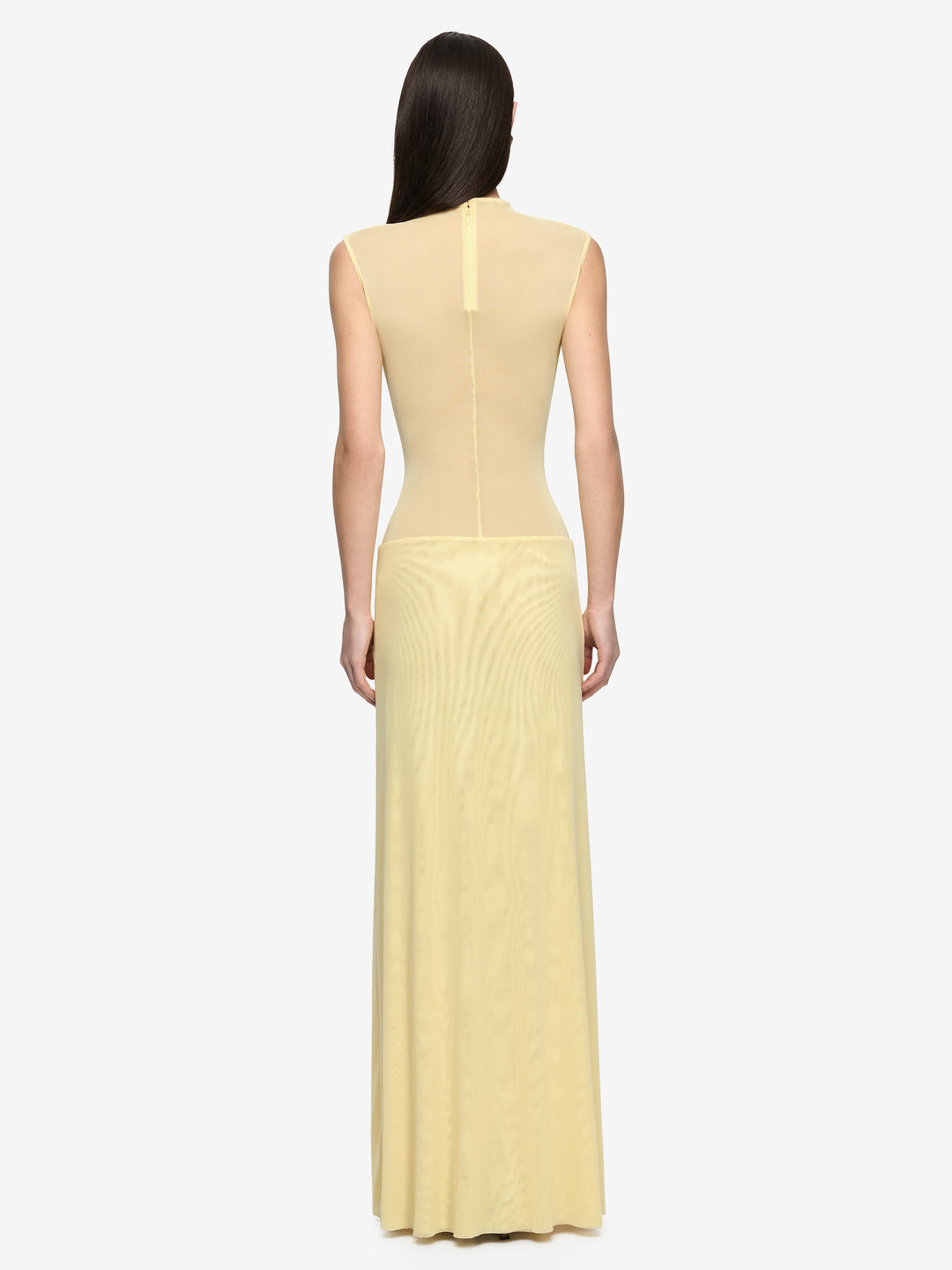 ODEA GATHERED MAXI DRESS - LEMON CREAM